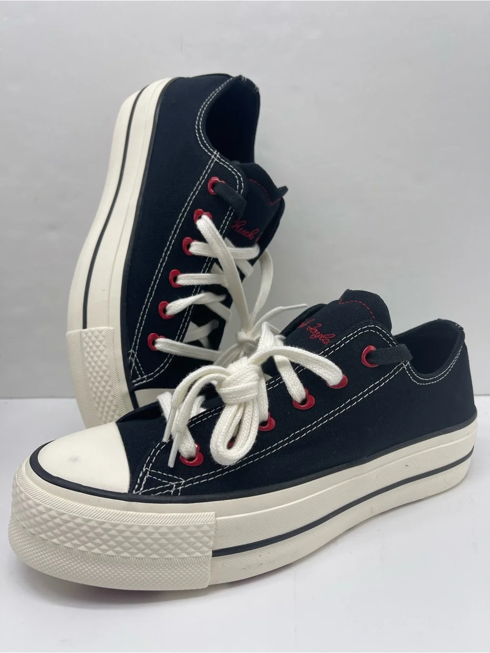 Converse CTAS Lift Ox Platform Sneakers Black Egret Days Ahead A19059C NWT